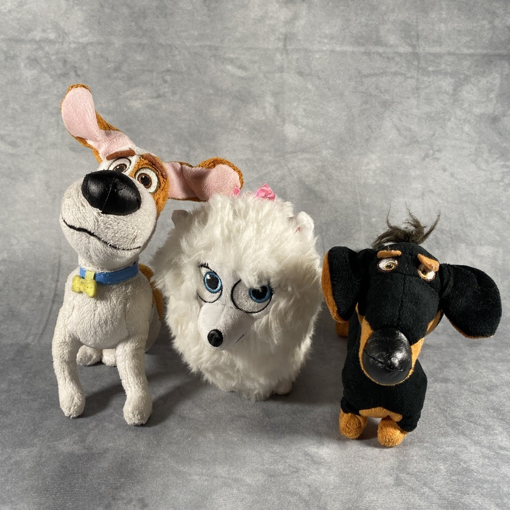 The Secret Life of Pets Spin Master Max, Gidget, & Buddy Plush Dog Stuffie